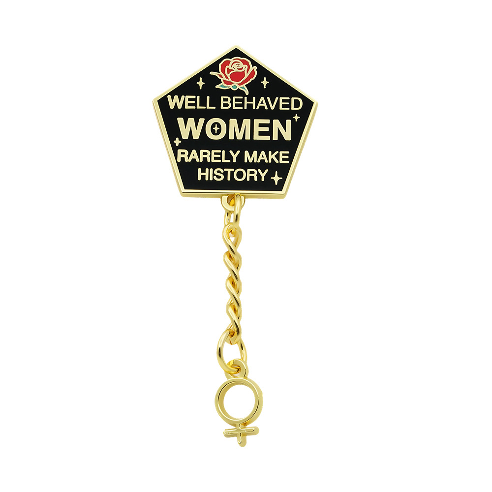 Jewelry Making History - 1PC Broche Feminista de Esmalte com