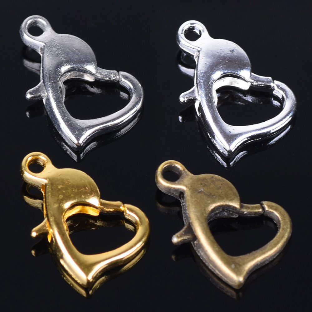 Lobster Clasp Silver - 30 pces 12x8mm ouro/prata/bronze cor metal
