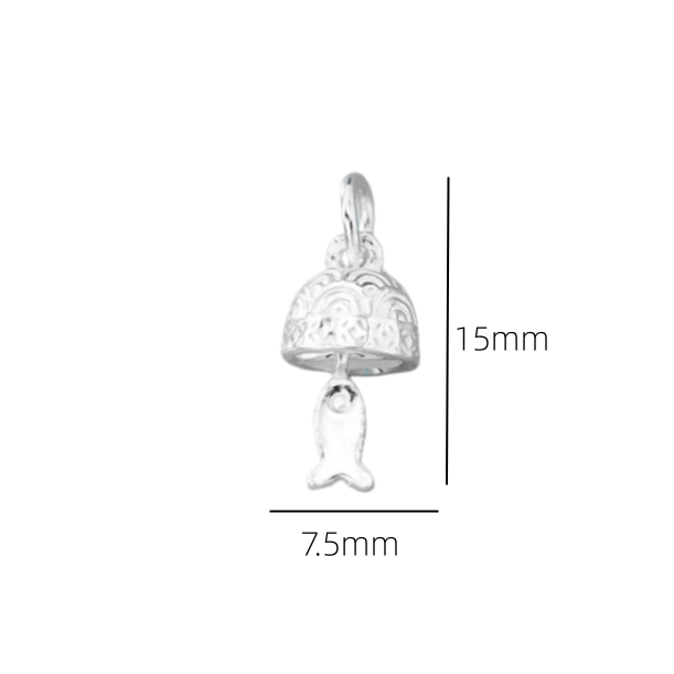 Pingente de Sino em Prata Este - Jewelry Making In La avaliação e preço