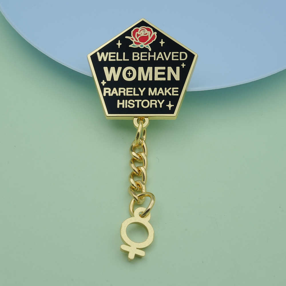 1PC Broche Feminista de Esmalt - Jewelry Making History avaliação e preço