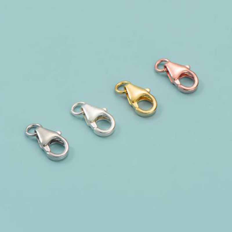 2 pçs genuíno real puro sólido - Lobster Clasp Silver avaliação e preço