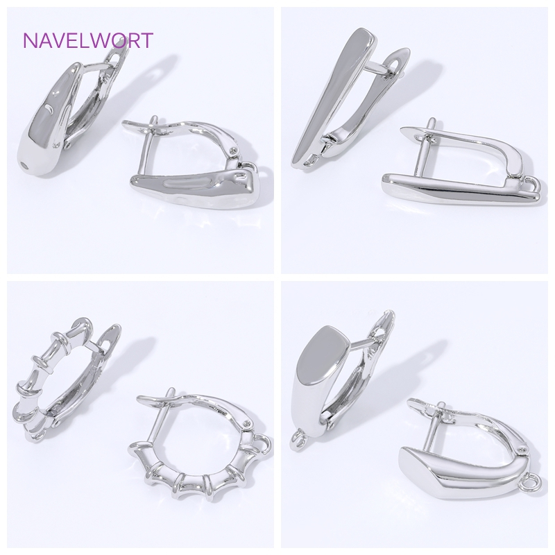 Ganchos de brinco lisos banhad - Jewelry Making Yarn avaliação e preço