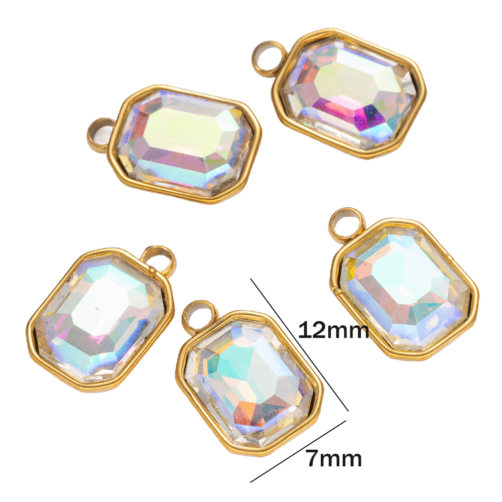 5 pçs de aço inoxidável strass - Jewelry Making Gemstones avaliação e preço