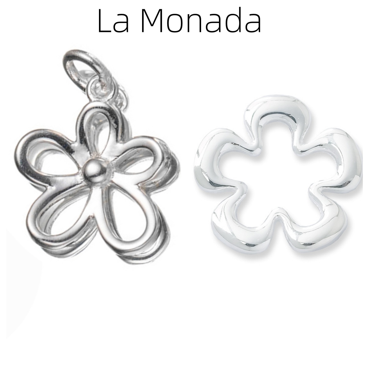 Pingente de Flor Oca em Prata  - Jewelry Making In La avaliação e preço