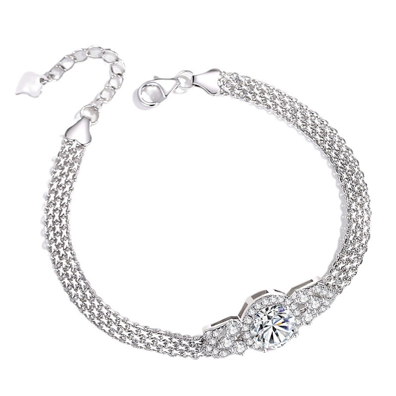 Novo 2 quilates d cor vvs1 moi - Lobster Clasp Silver avaliação e preço